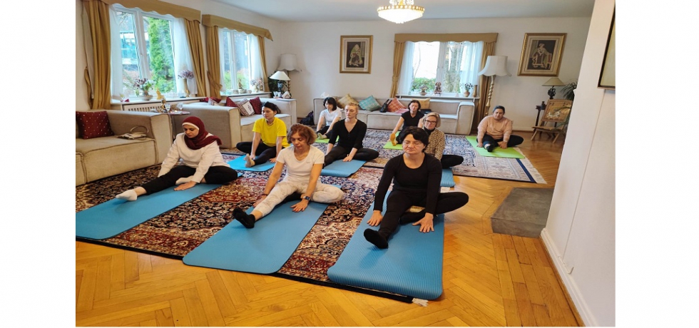Yoga & Meditation session, organised by the Embassy